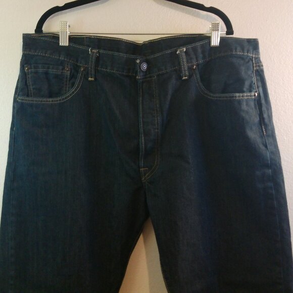 Levis 501 Jeans Mens 40 X 30 Blue Denim Button Fly - Picture 2 of 10